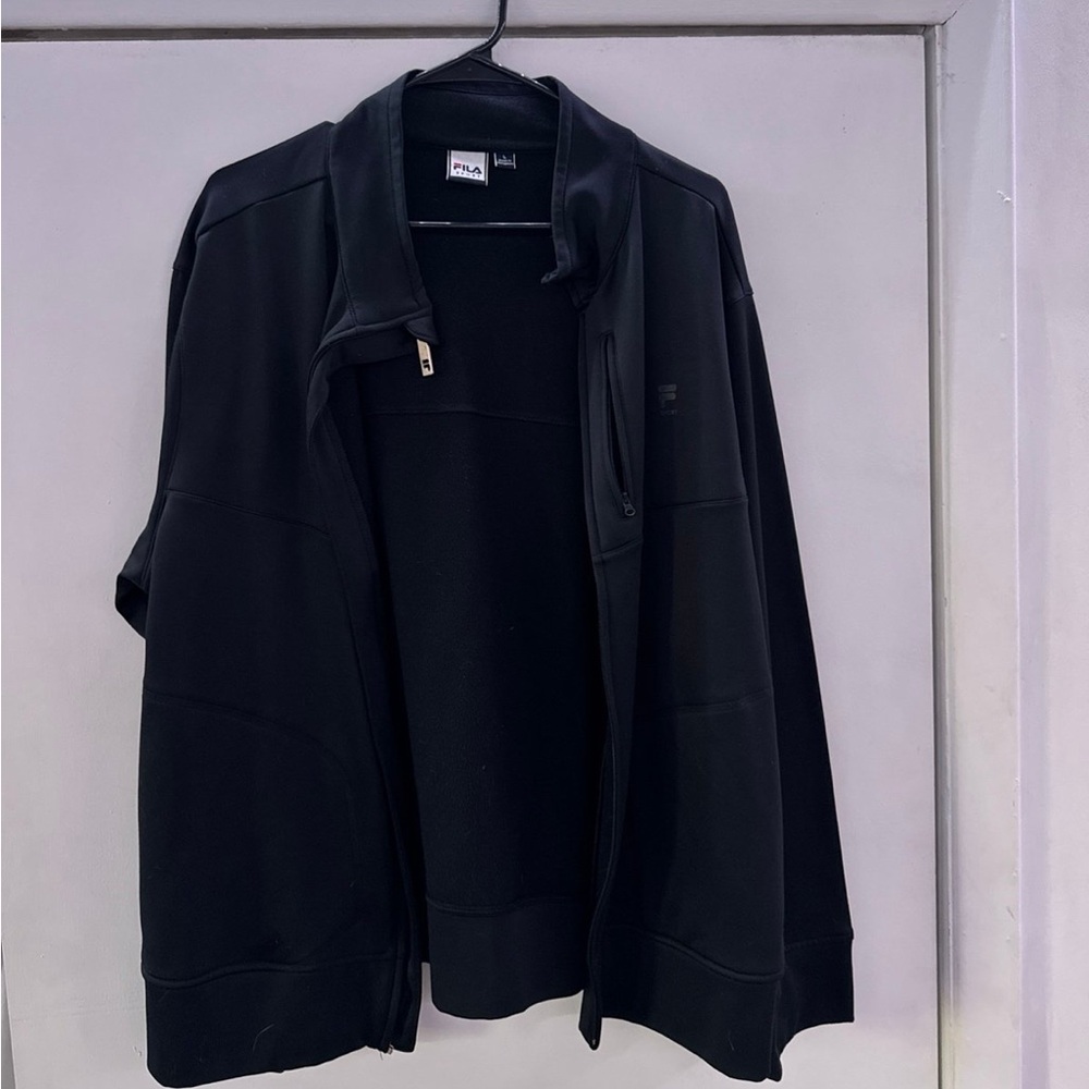Fila Black Zip Up Sweater